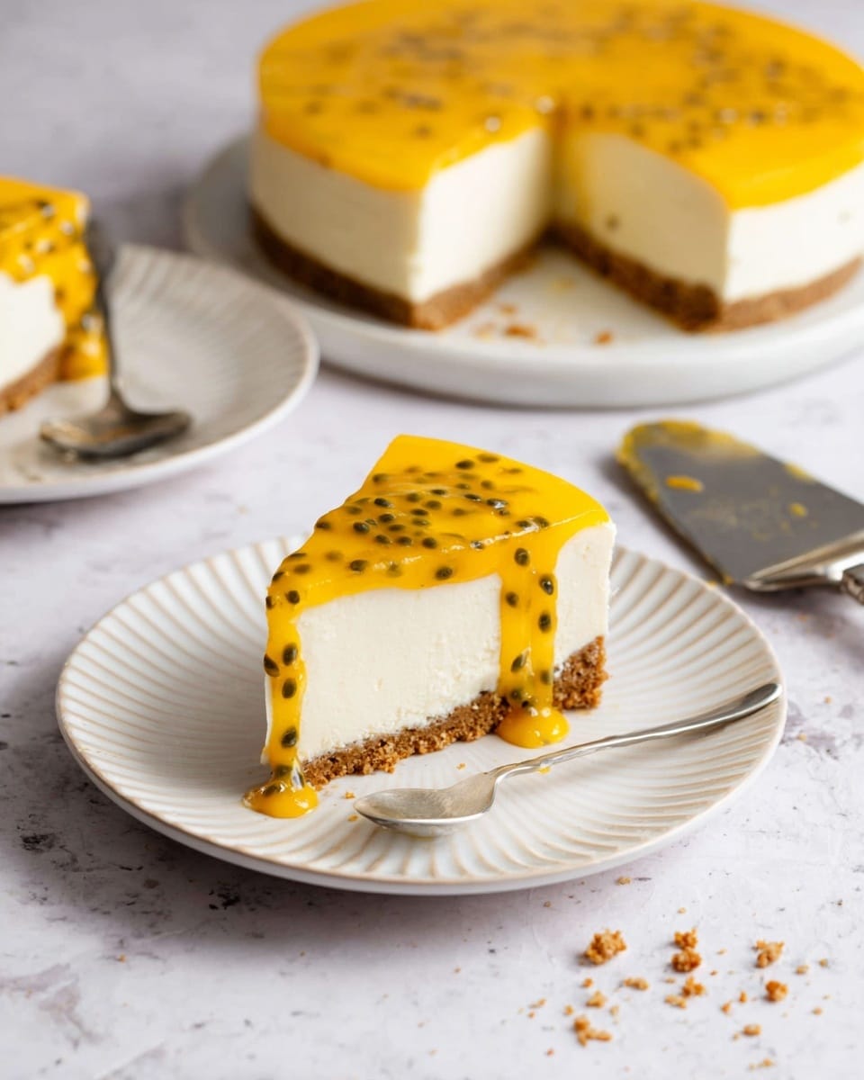Cheesecake de maracuyá sin horno